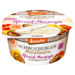 Schrozberger Milchbauern Bio Demeter Fruchtjoghurt Pfirsich Maracuja