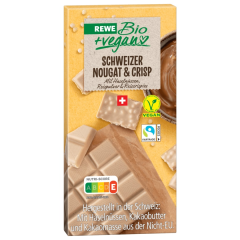 REWE Bio + vegan Schweizer Nougat & Crisp