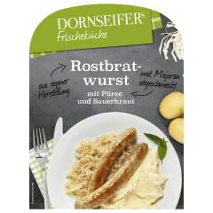 Dornseifer Rostbratwurst mit Sauerkraut und Püree