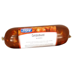 Bley Currybratwurst geschnitten