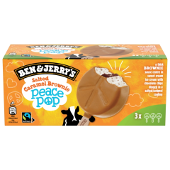 Ben & Jerry's Salted Caramel Brownie Peace Pop