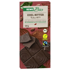 REWE Bio Edelbitter-Schokolade 60% Cacao