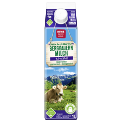 REWE Beste Wahl Frische Fettarme Bergbauern Milch 1,5%