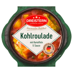 Dreistern Kohlroulade mit Kartoffeln & Sauce