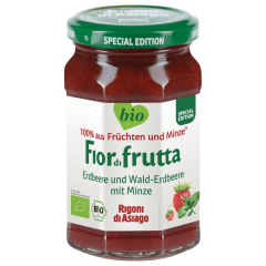 Fior di Frutta Bio Fruchtaufstrich Wald-Erdbeere mit Minze