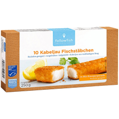 Followfish Bio MSC Kabeljau Fischstäbchen 250g,