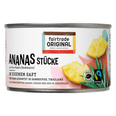 Fairtrade Original Ananas Stücke in eigenem Saft