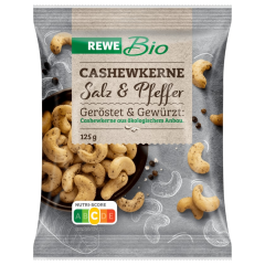 REWE Bio Cashewkerne Salz & Pfeffer geröstet