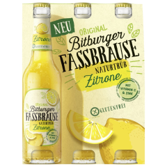 Bitburger Fassbrause Zitrone naturtrüb glutenfrei