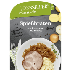 Dornseifers Frischeküche Spießbraten mit Zwiebeln und Püree