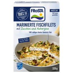 Frosta Fischfilet mit Zucchini und Aubergine