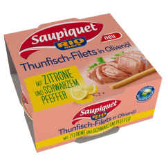 Saupiquet Thunfisch-Filets in Olivenöl mit Zitrone und schwarzem Pfeffer