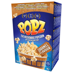 Popz Mikrowellen Popcorn Karamell 3x90g,