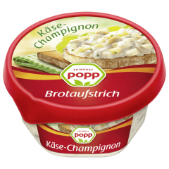 Popp Aufstrich Käse und Champions