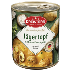 Dreistern Fleischbällchen in Jägersauce mit Kartoffeln