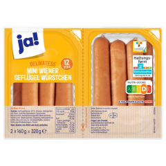 ja! Delikatess Mini Wiener Geflügel Würstchen