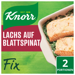 Knorr Fix Lachs auf Blattspinat