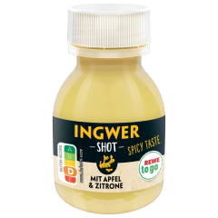 REWE to go Ingwer Shot mit Apfel und Zitrone