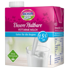 Sachsenmilch Unsere Haltbare Fettarme Milch 1,5%