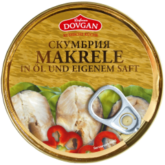 Dovgan Makrele in Öl und eigenem Saft