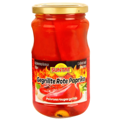 Suntat gegrillte rote Paprika