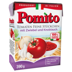 Pomito Tomate Feine Stückchen mit Zwiebeln und Knoblauch