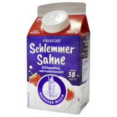 Nordsee Milch Frische Schlemmer Sahne 38%