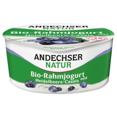 Andechser Natur Bio-Rahmjogurt Heidelbeere-Cassis