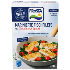 Frosta Marinierte Fischfilets Tomate & Spinat