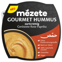 Mézete Gourmet Hummus geröstete rote Paprika