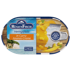 Rügenfisch Heringsfilets in Curry Ananas Creme