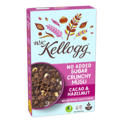 W.K. Kellogg No Added Sugar Crunchy Müsli Cacao & Hazelnut