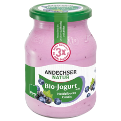 Andechser Natur Bioland Jogurt Heidelbeere Cassis