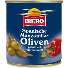 Ibero Spanische Manzanilla-Oliven mit Paprikapaste