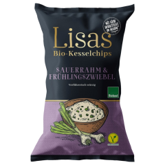 Lisa's Bio-Kesselchips Sauerrahm & Frühlingszwiebel vegetarisch