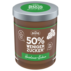 Zentis Haselnuss-Kakao Creme 50% weniger Zucker