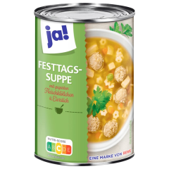 ja! Festtags-Suppe mit Fleischklößchen & Eierstich