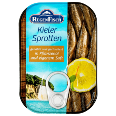 Rügenfisch Kieler Sprotten geräuchert in Pflanzenöl