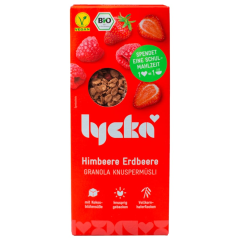 Lycka Bio Granola Knuspermüsli Himbeere Erdbeere