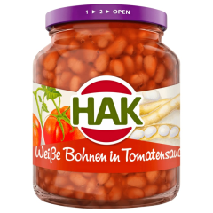 Hak weiße Bohnen in Tomatensauce