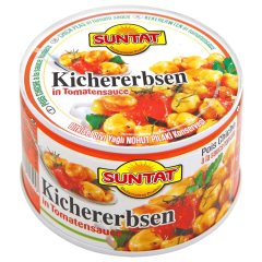 Suntat Kichererbsen in Tomatensoße