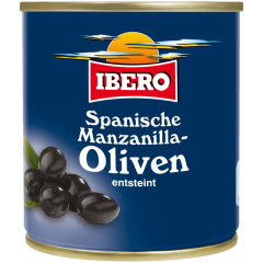 Ibero Manzanilla Oliven schwarz entsteint