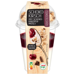 REWE to go Frühstücksmüsli Schoko-Kirsch mit Schoko-Knusper-Müsli