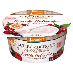 Schrozberger Milchbauern Bio demeter Kirsche Holunder Fruchtjoghurt mild