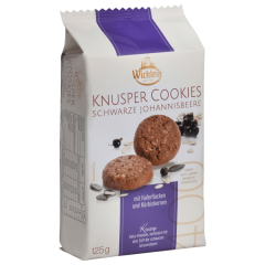 Wicklein Knusper Cookies schwarze Johannisbeere