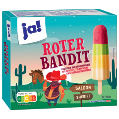 ja! Eis am Stiel Roter Bandit