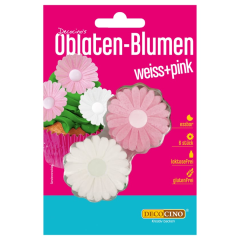 Decocino Oblaten-Blumen pink weiß