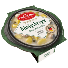 Dreistern Königsberger Klopse mit Kartoffeln