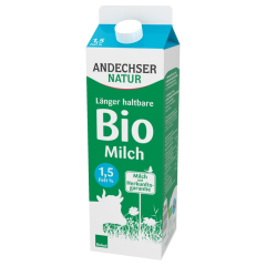 Andechser Natur Bio fettarme Milch 1,5% länger haltbar