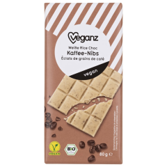 Veganz Bio Weiße Rice Choc Kaffee-Nibs vegan